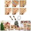 Birthday Gift Wrapping Paper Set Unique Birthday Gift Patterned Wrapping Paper with Tape Card and Straw Rope
