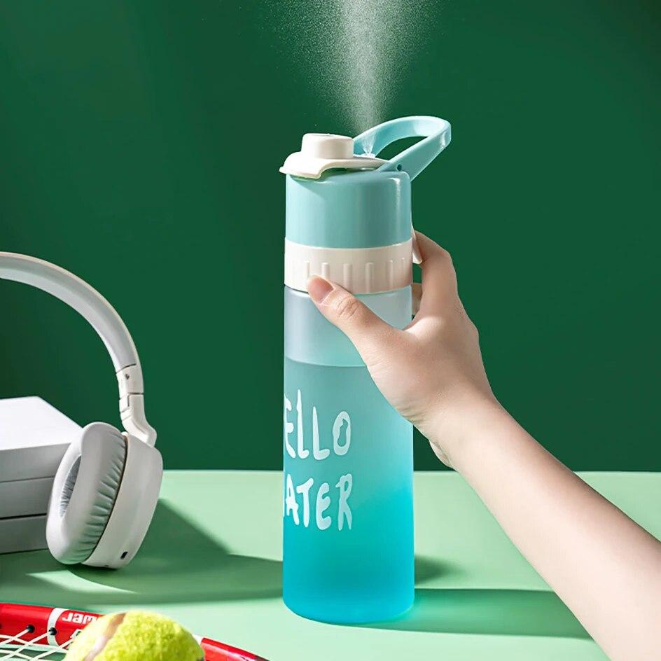 Spray Water Bottle Large Capacity Sports Canteen Portable Cool Down Food Grade for Men Women Students