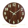 12 Inch Luminous Wall Clock Wood Silent Light In Dark Night Nordic Fashion Wall Clock Non Ticking Clock with Night Light
