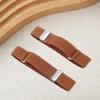 1 Pair Unisex Armband Adjustable Faux Leather 2CM Width Solid Color Elastic Shirt Sleeve Holder Arm Cuffs Bands Party Wedding Clothing Accessories
