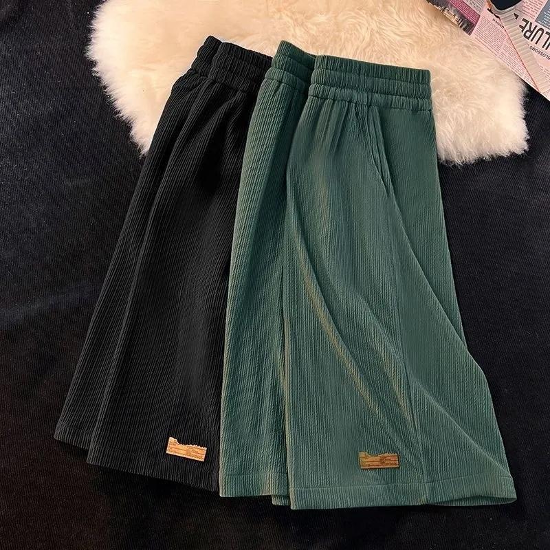 Летние свободные шорты Ice Silk Plus Size для спорта и отдыха, женские брюки с высокой талией и застежкой на пять точек