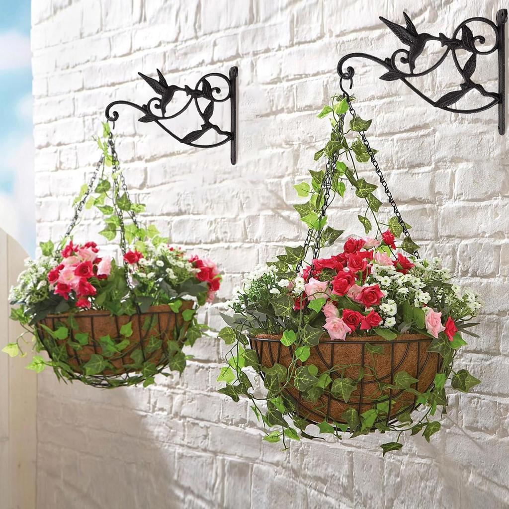 DEWEL Подвесное кашпо Набор подвесных кашпо Сад на стене Горшечное растение Легко прикручивается Железные подвесные растения Цветы на ветру Подвесные фонари Крючки, Крючки,