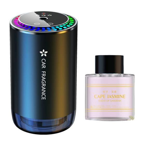 Автомобильный освежитель воздуха, диффузор аромата с красочной подсветкой, автоматическое включение/выключение, 3 режима распыления, перезаряжаемый автоматический диффузор эфирного масла, увлажнитель