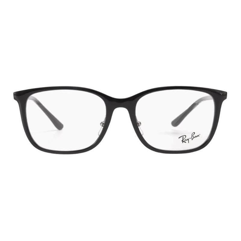 RAYBAN Metal Square Prescription Optical Glasses Frames Unisex Couple Style / / / / / / Black 55 0RX7550