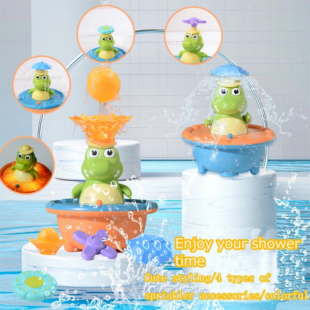 Baby Bath Toys Perfect For Bathtub Fun  Pool Sprays - 6 Pcs Water Jet Style Cute Crocodile Shape Infant Ideal Holiday Gift