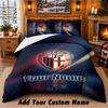Bologna FC Pattern Bedding 3Pcs Set Custom Name, Bed Sheet And Pillowcases For Home Bedroom