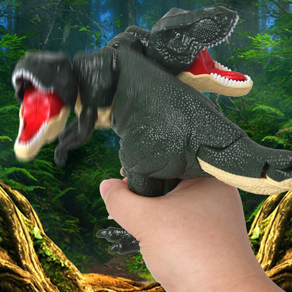 Качающийся Динозавр Ти-рекс Игрушки Без батареек Без звука Креативная Телескопическая Пружина Дино Непоседа Рождественские Подарки Детская Декомпрессия
