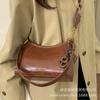 Fashion Retro Small Bag 2025 New Simple and Versatile Messenger Bag High-end Women's Broadband Shoulder Bucket Bag