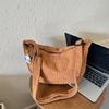 JMXD Corduroy Bag Lazy and Minimalist Literary Crossbody Bag Casual Solid Color Velvet Single Shoulder Women's Bag