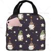 Funny Cute Gnome Stars Lunch Bag for Women Men Insulated Box Container with Frond Pocket for Work Picnic Travel School