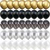 Gold Black White Confetti Metal Latex Balloons Christmas Wedding New Year Baby Shower Birthday Party Decorations Matte Globos