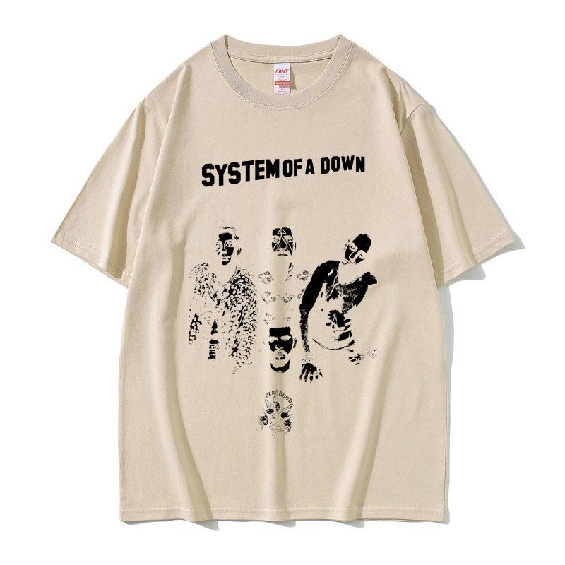 Альтернативная Метал-Рок Группа System of A Down Графическая Футболка Унисекс Женская Одежда Повседневная Винтажная Укороченная Футболка с Коротким Рукавом