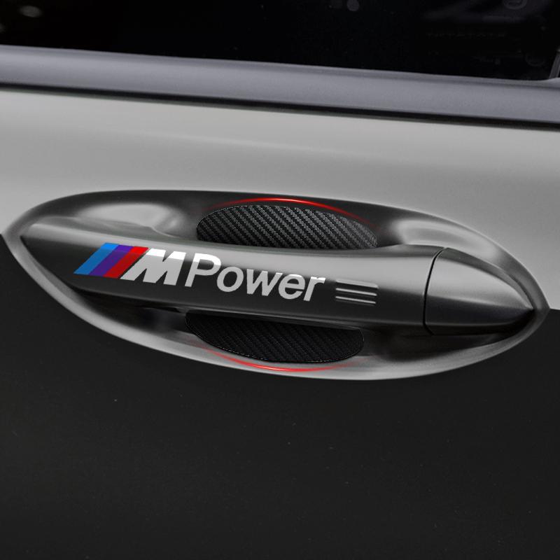 Car Door Sticker Carbon Fiber Scratches Auto Handle Protection Film For BMW M E34 E36 E60 E90 E46 E39 E70 F10 F20 F30 X5 X6 X1 M3 M5 M6 E71 F01 F87