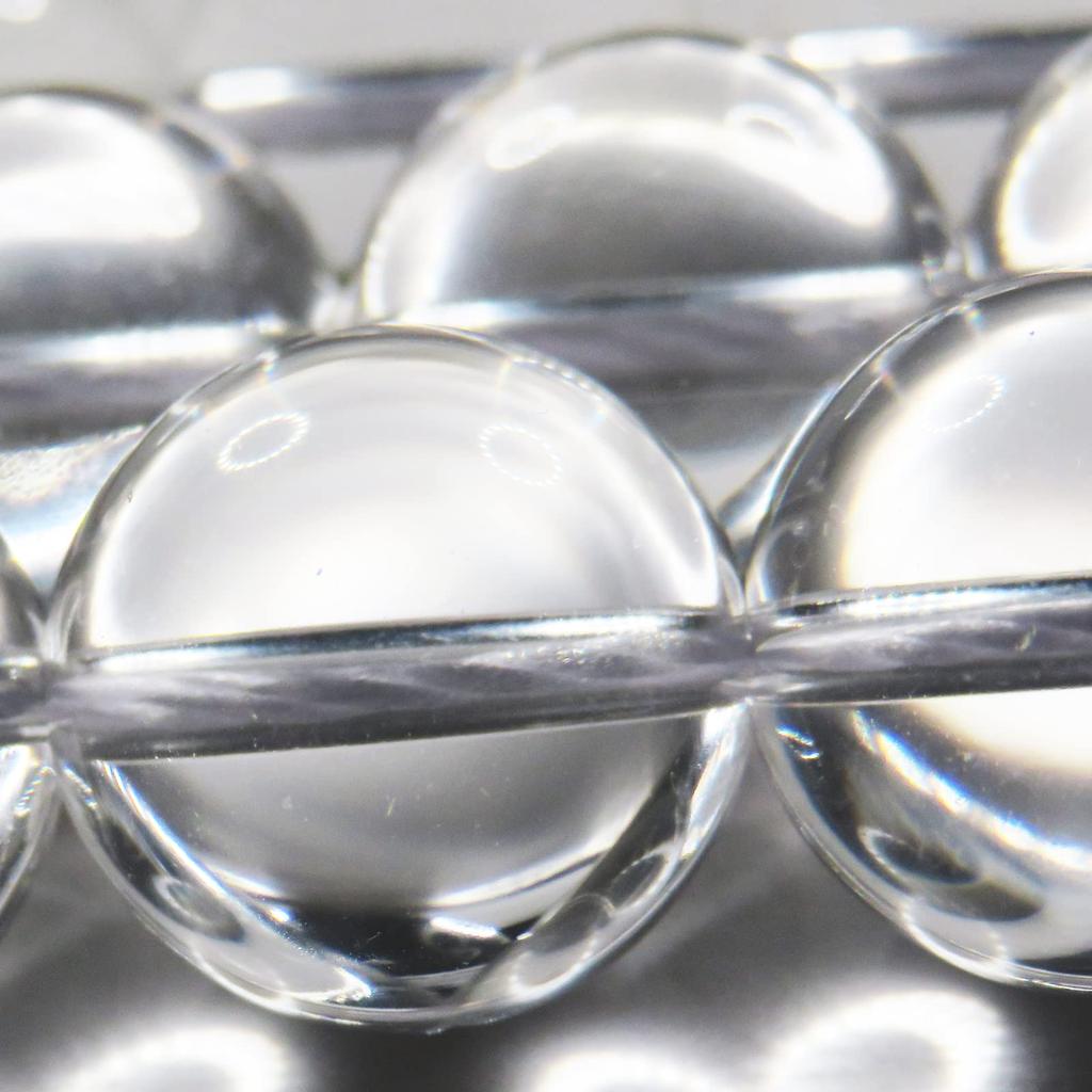 [Набор из 3 штук] Хрустальные круглые бусины 5А, Бусины из натурального камня, Камень силы [Камень улыбки] (10 мм, 3-прядный набор)