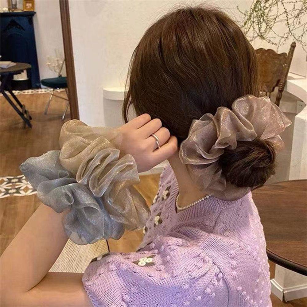 Hairband Headwear Fashion Hair Ropes Elastic Hair Ties for Women Girls Oversized Hair Scrunchies