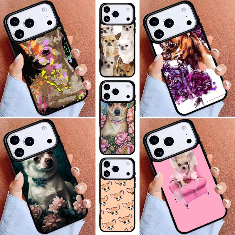 Chihuahua Dog Cute Animal Phone Case for iPhone 16e 15 14 13 12 17 Pro Max Plus Air 17pro Cover Coque