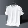 Ice Silk Short Sleeved T-shirt for Men, Thin Ice Silk Quick Drying Short Sleeved Men, Ice Feeling T-shirt, Sports Half Sleeved Sports T-shirt