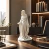 Dark Aesthetic Goddess Sculpture 3D Printed Desktop Ornaments Retro Cloak Woman Statue  Home Decor