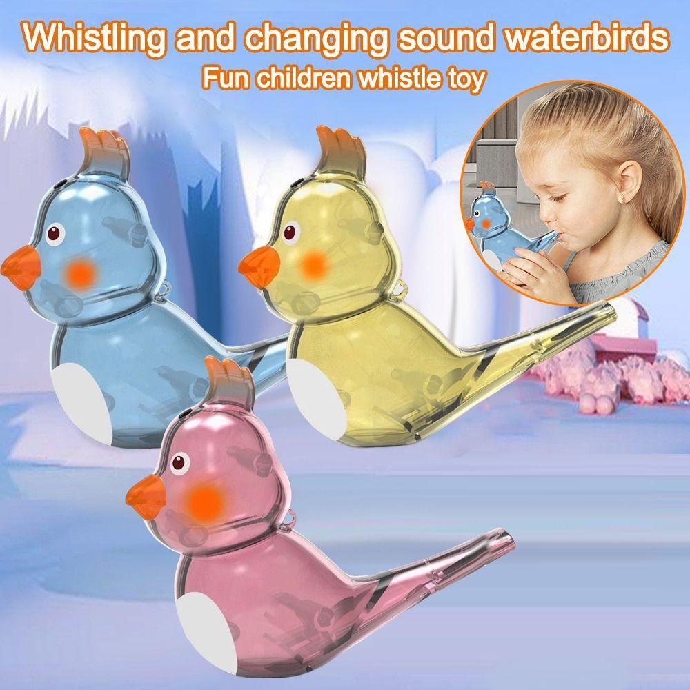 Multicolor Cartoon Bird Whistle Add Water Warble Whistle Musical Instrument Toys Children Toy