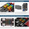 12 Way Fuse Block, 12 Volt Blade Fuse Box Panel with LED Indicators- Heavy-Duty Waterproof 12 Circuit Fuse Box for Marine, Car, Boat, RV, Truck, ATV