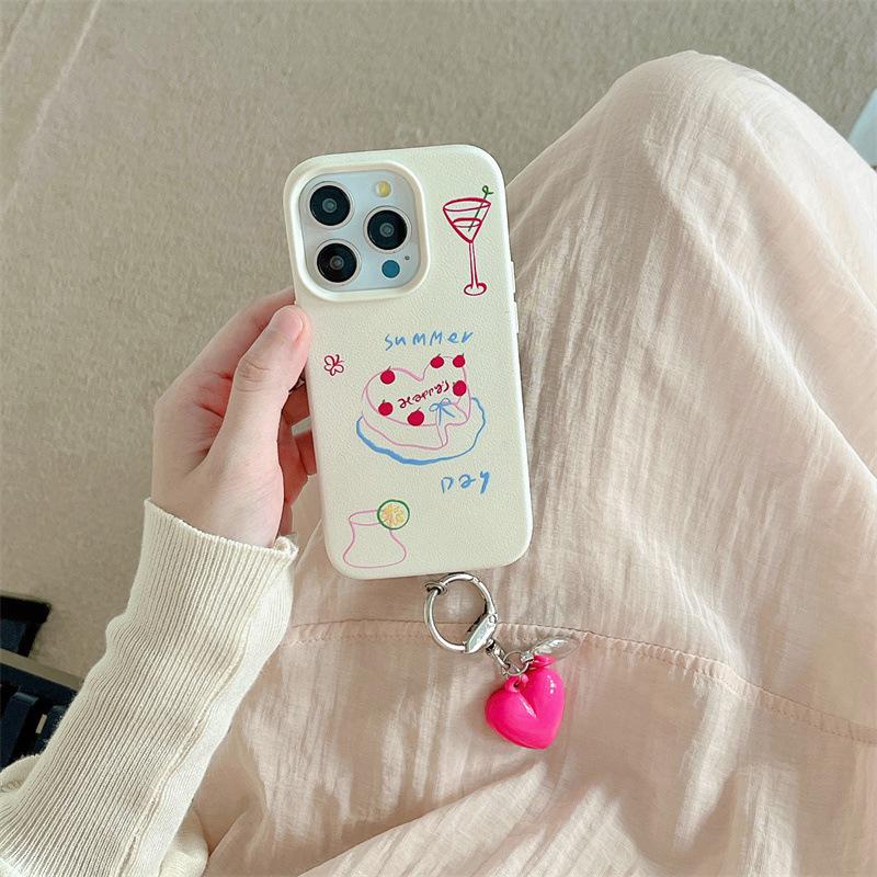 Корейский Ins Простой Линейный Чехол для Торта Подходит для IPhone16ProMax Apple 14/13/12 Чехол для Мобильного Телефона 15 Женщины