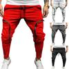 Autumn Pants Stylish Mid Waist Soft Men Pants Solid Color Drawstring Pants Autumn Pants Streetwear