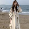 Korean Style Mid-Length Over-the-Knee Women's Trench Coat - Popular Student Fashion, Trendy Foreign Style Jacket