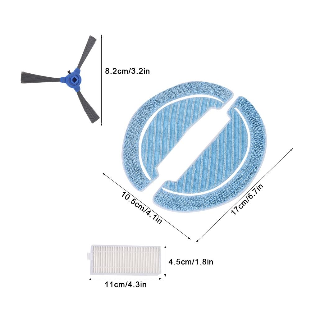 Комплект сменных фильтров для боковой щетки и швабры, подходит для подметального робота Conga