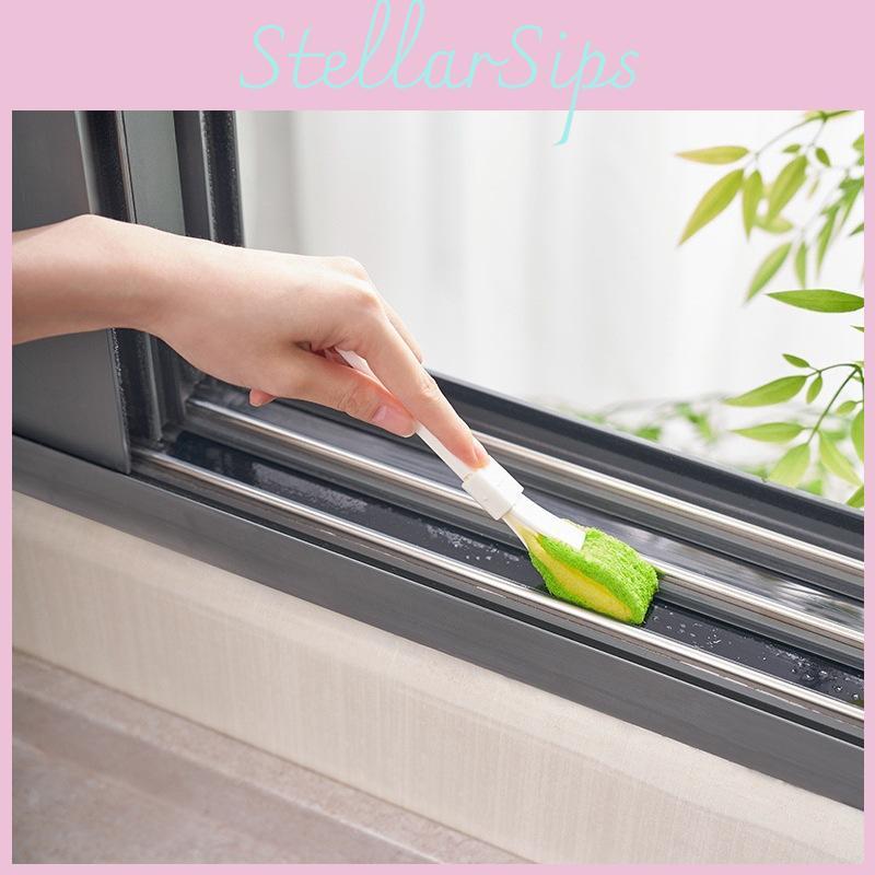 Plastic Gap Cleaning Brush With Detachable Sponge For Home Use