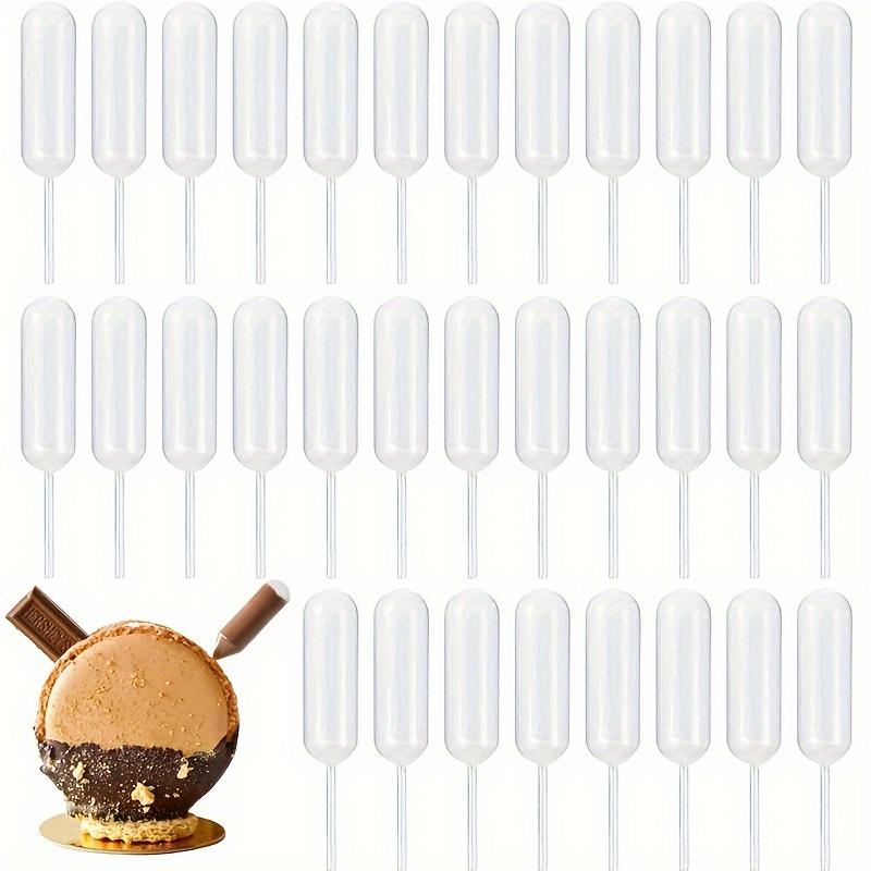 200pcs Strawberry Straw, Liquid Syringe Plastic Straw, Squeeze Dropper Disposable 4ml Flavor Syringe, for Chocolate Strawberry Ice Cream Mini Cake