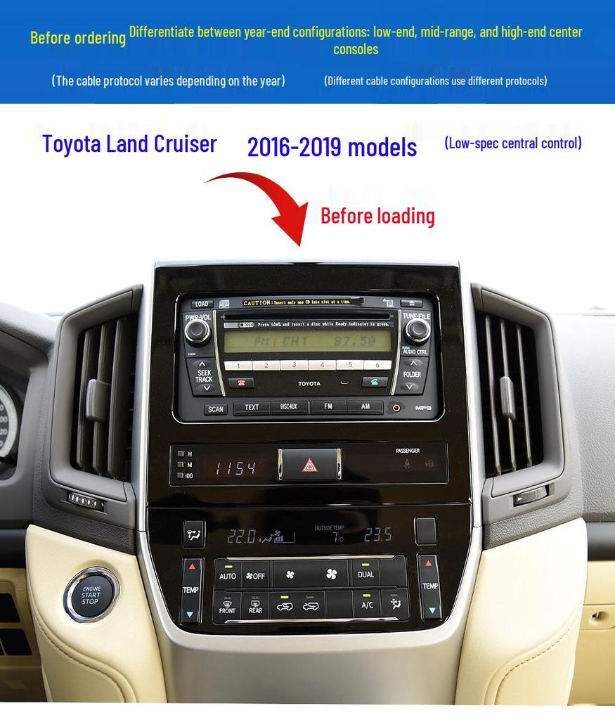 Compatible CarPlay for Toyota Land Cruiser (2016-2020) Android Navigation System