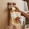 Деревянный планшет с рулонной бумагой и держателем для ручки Меню для официантов Кухня Списки покупок Заметки Светло-коричневый
