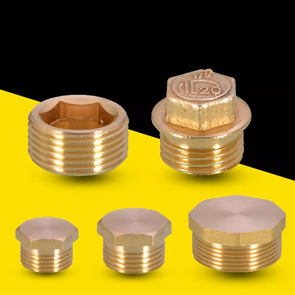 Латунная 1/8" 1/4" 3/8" 1/2" 3/4" 1"- 2" BSP Наружная Резьба Заглушка Стопорная Заглушка Конечный Навинчиваемый Фитинг Соединитель Адаптер