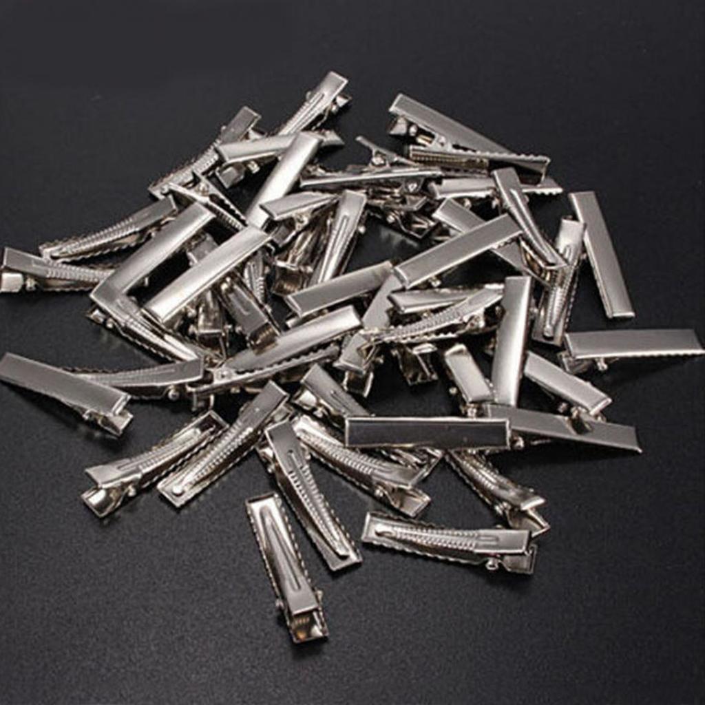Alligator Clips Hairpin Flat Metal Fashion Handicrafts 20Pcs Barrette Hair Accessories Hair Clip Single Prong DIY Bows Handmade