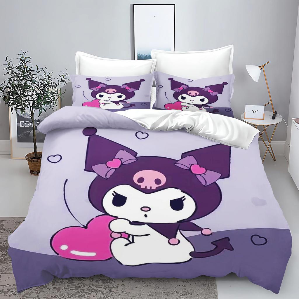 Куроми Моя Мелоди Серия Sanrio Печатный Комплект Постельного Белья для Спальни Пододеяльник Рождественские Подарки Комфорт Мультяшный С Наволочкой