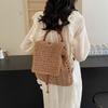 Textured Straw Bag Women's Summer New Woven Backpack Large Capacity Fashion Backpack