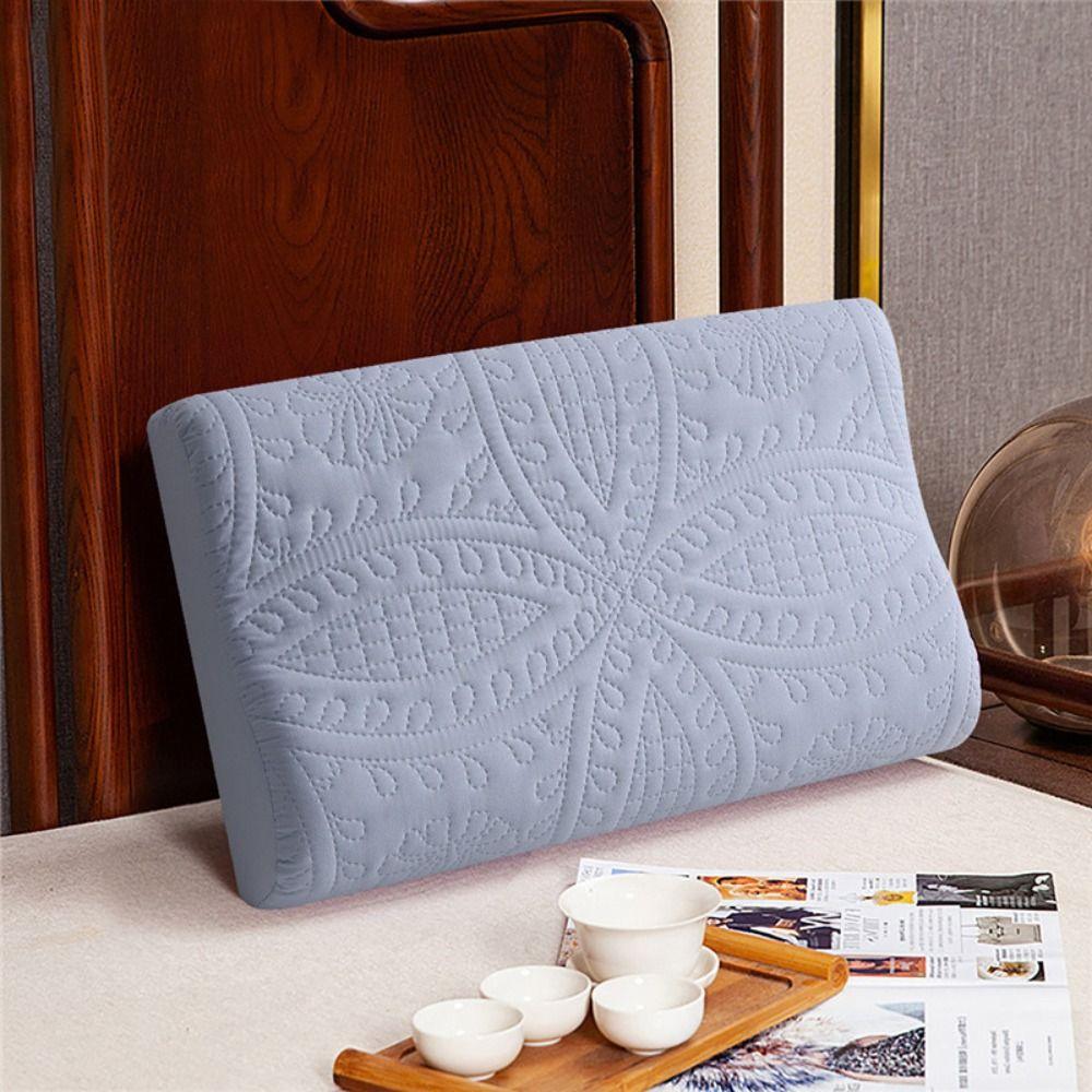 Soft Latex Pillowcase Waterproof Pillow Cover Comfortable Foam Pillow Case Household