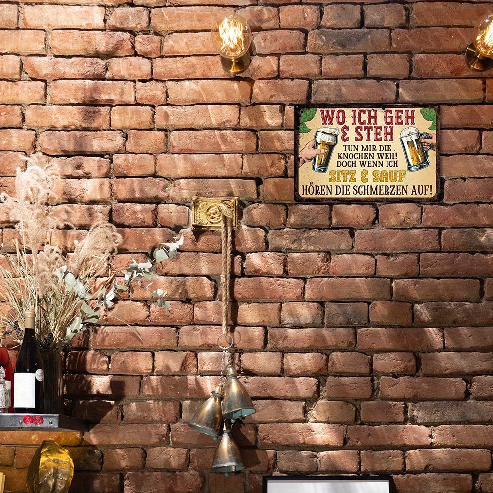 1pc, German Vintage Metal Sign, Where I Go & Stand, Wall Art Decor For Home Farmhouse Bar Pub Club, 7.8 X 11.8 Inches Gifts