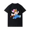 Plus Size S-3XL Anime Dragon Ball Printed Men T Shirts Round Neck Cotton Tops Summer Casual Black Tees