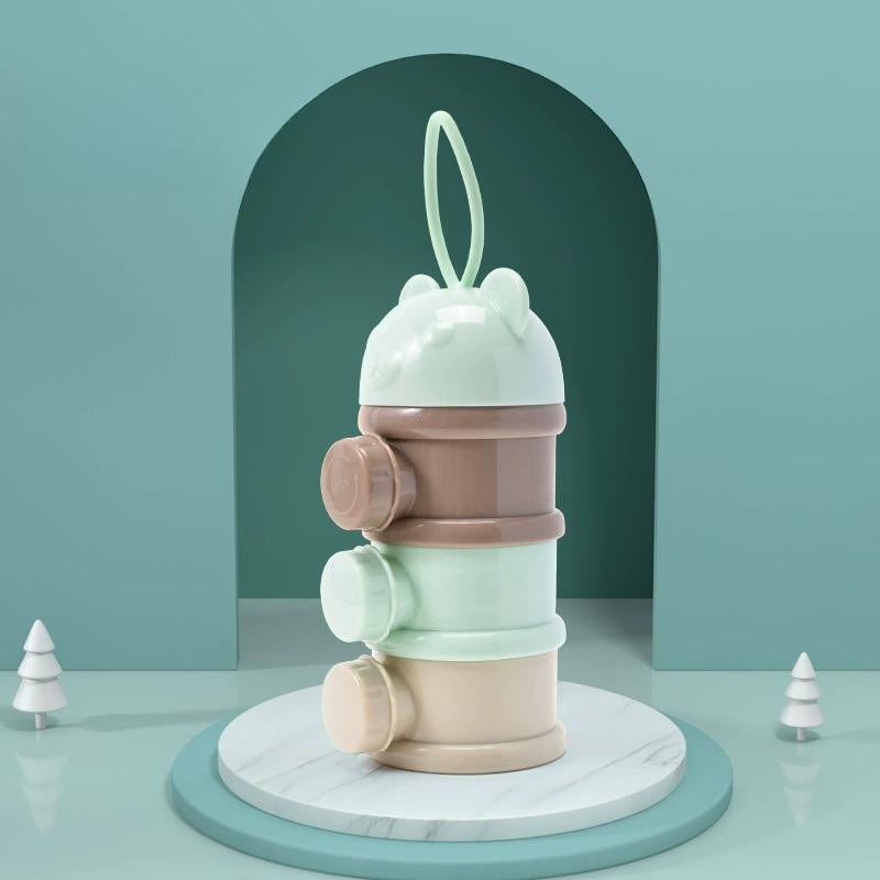 3/4 слоя, переносной контейнер для хранения еды для малышей в виде медведя, контейнер для закусок для малышей, детская коробка для сухого молока, детские чашки для кормления