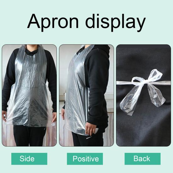 50 шт./пакет одноразовые фартуки унисекс широкое применение высокая прочность универсальные многоцелевые регулируемые ужин пластиковые принадлежности для ресторана