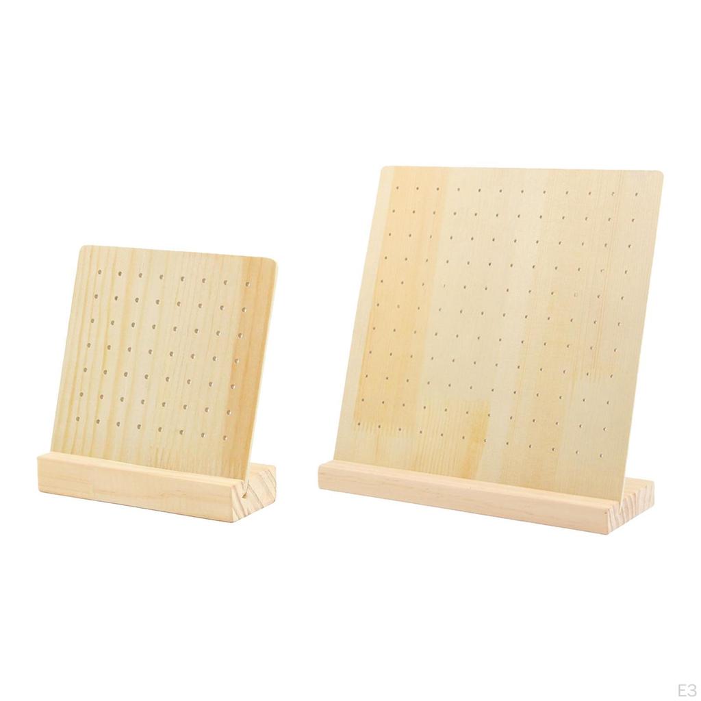 Wooden Pegboard Display Stand Jewellery Rack Organizer Earring for Selling