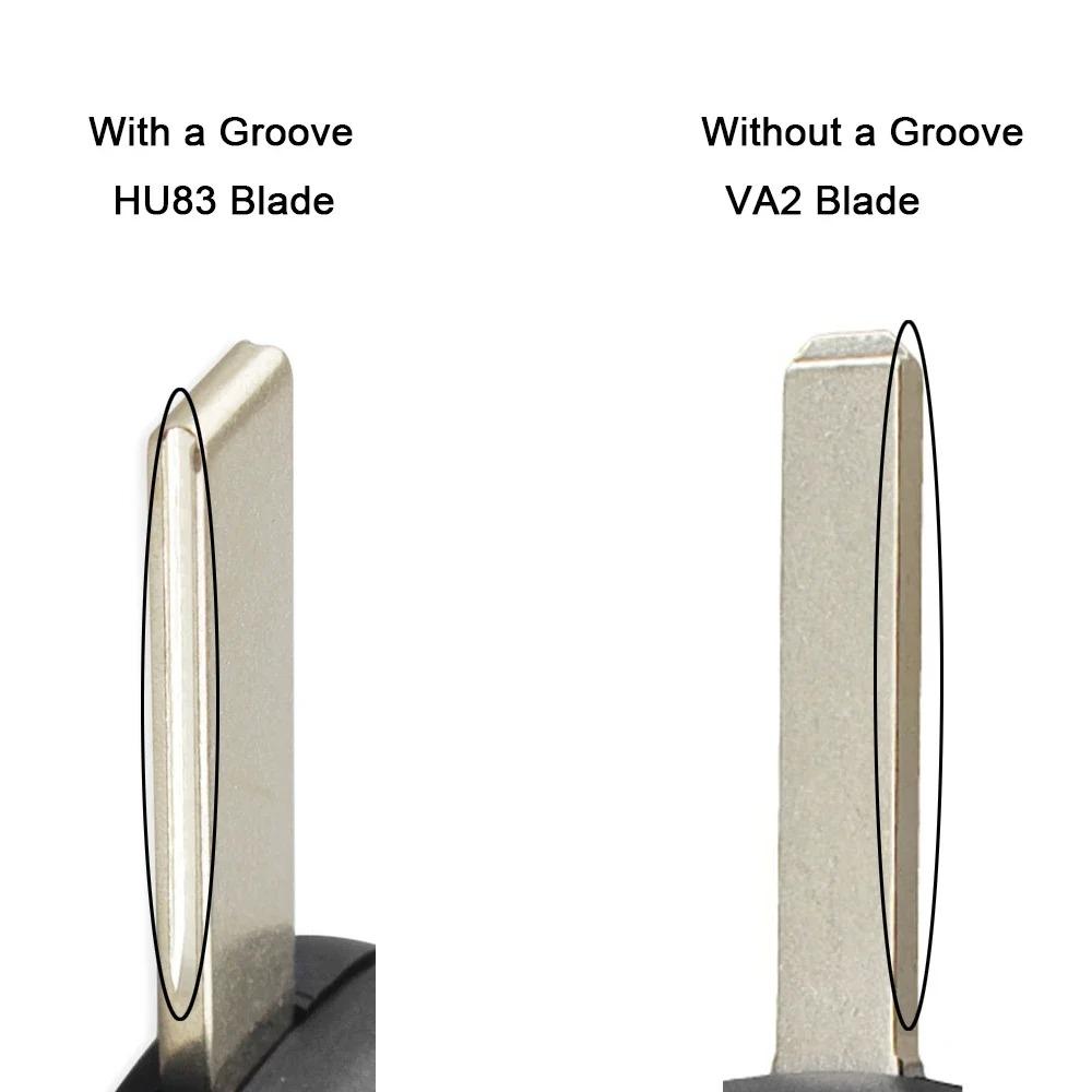 Корпус выкидного ключа 2/3 кнопки для Renault Clio 3 Kangoo Master Modus Twingo 2006-2016 Замена Ненарезанное лезвие