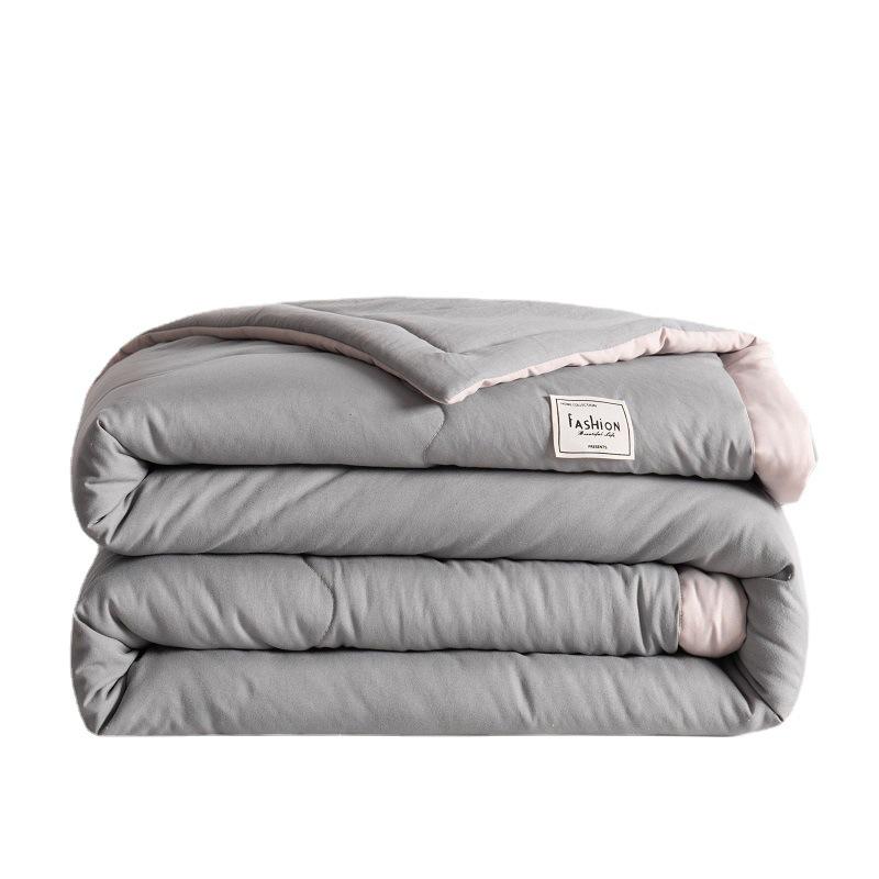 Однотонное одеяло летнее из стиранного хлопка с охлаждающим эффектом, Летнее одеяло, Однотонное тонкое одеяло-наполнитель, Приятное к коже одеяло