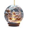 Подвеска в виде снеговика Yousheng Christmas, 2D, плоская акриловая подвеска, прозрачный шар, подвеска в виде снеговика для каминной двери рождественской елки