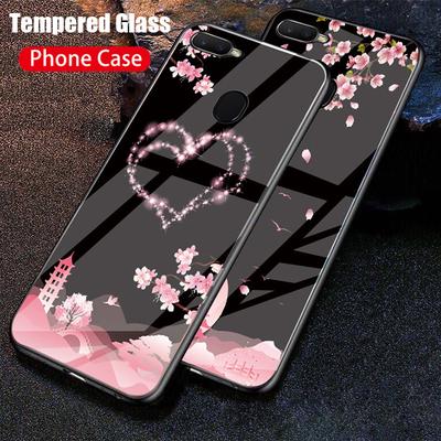 Защитный кейс для смартфонов iPhone, Samsung, Huawei, Xiaomi из закаленного стекла с рисунком в ассортименте