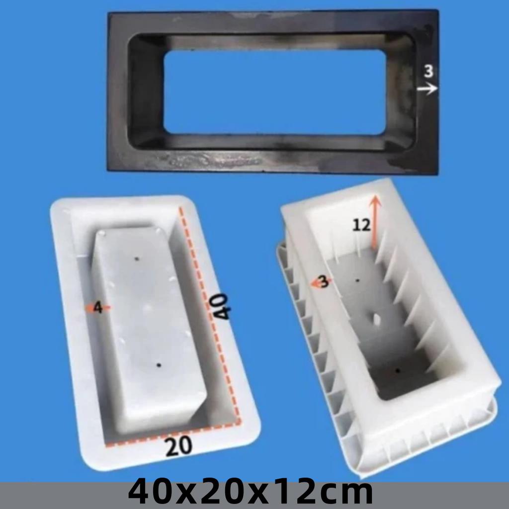 Пластиковая форма для цементного античного полого кирпича 20*20*6 см, 3D-резьба, противоскользящая, для бетона, пластиковая, форма для мощения, цементная выравнивающая лопата, инструменты для мощения