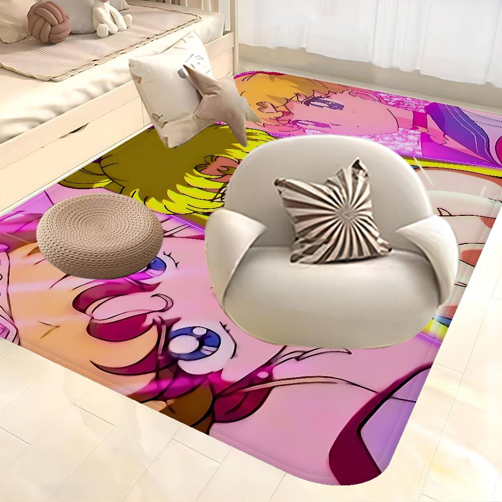 Cartoon S-Sailor M-Moons Floor Mat Cheaper Anti-slip Modern Living Room Balcony Printed Bedside Mats