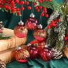 6 шт. Пластиковые рождественские украшения Подвесные 6 см Подвеска в виде рождественского шара Декор для рождественской елки