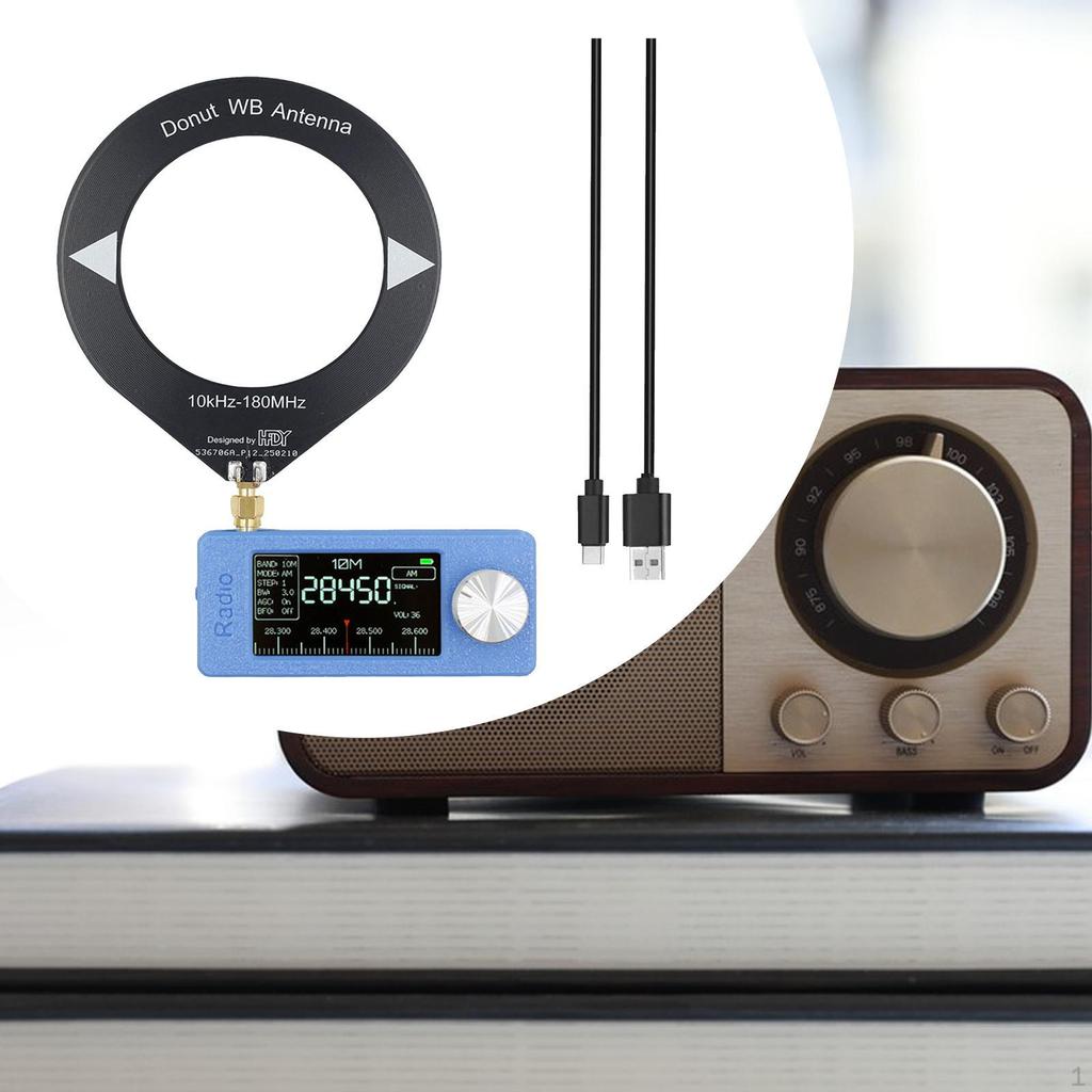 SI4732 Мини-радиоприемник с цветным дисплеем и 1,9-дюймовым экраном, перезаряжаемый AM-приемник для карманных радиостанций